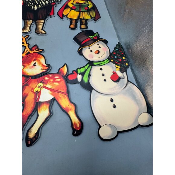 Christmas Yard Signs 8 Pieces Vintage Style 14" Tall With Prop Sticks READ - Picture 5 of 12